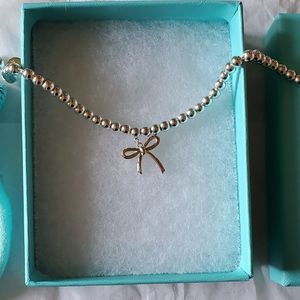 Tiffany and Co bow bead bracelet